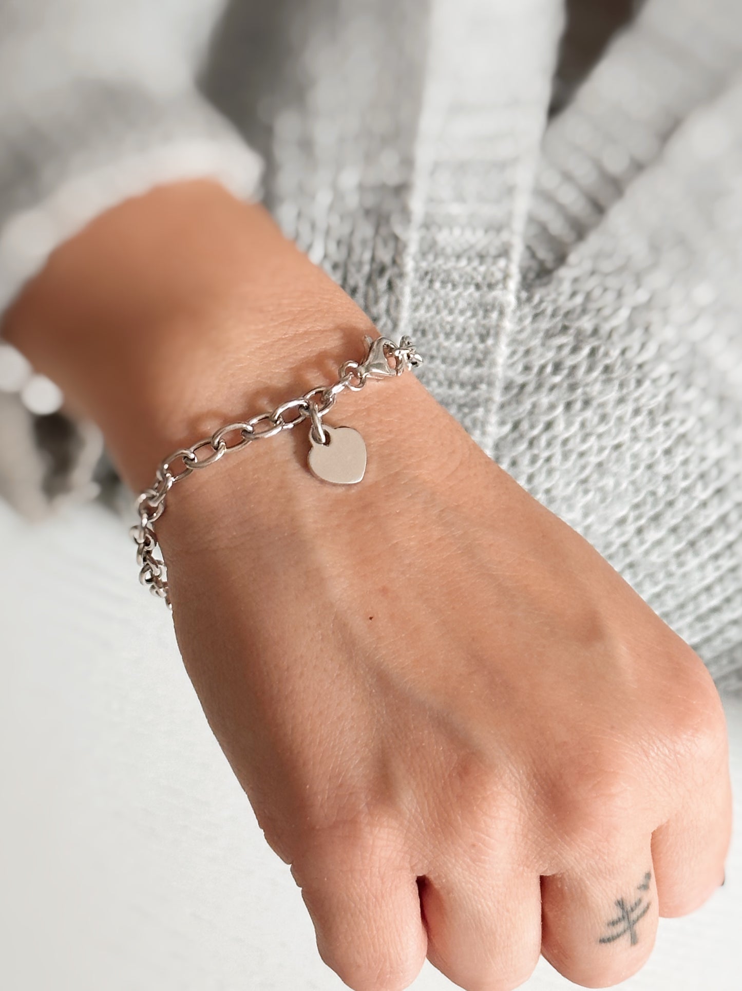 Bracciale catena con cuore