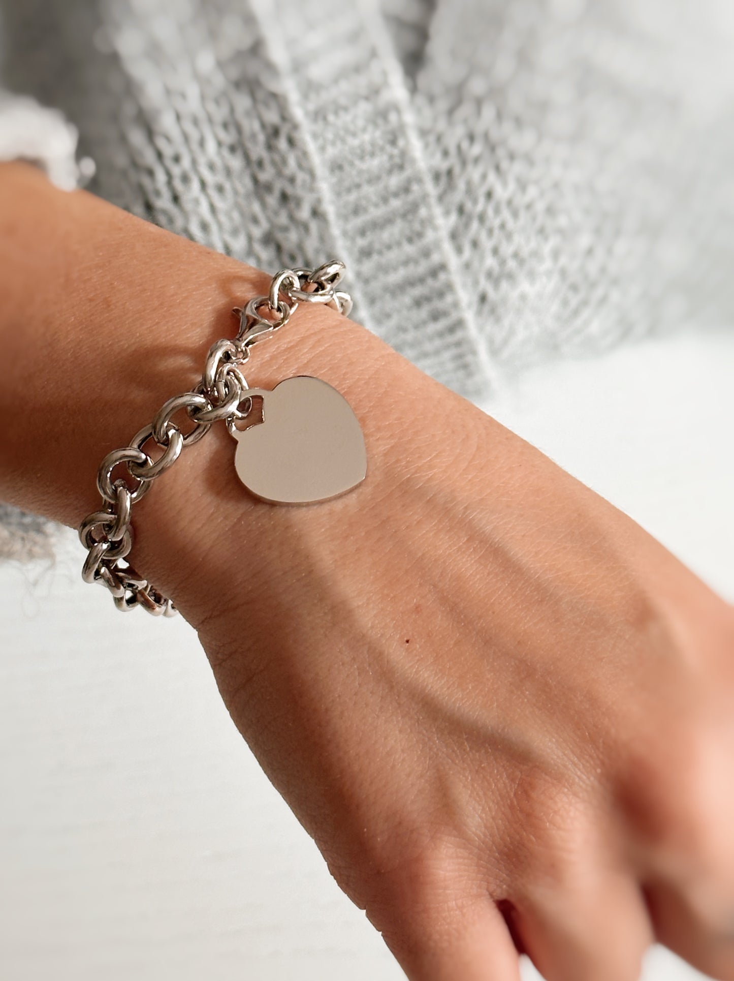 Bracciale catena con cuore