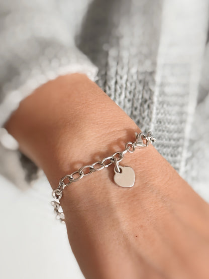 Bracciale catena con cuore